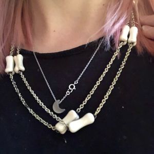 Porcelain bones necklace
